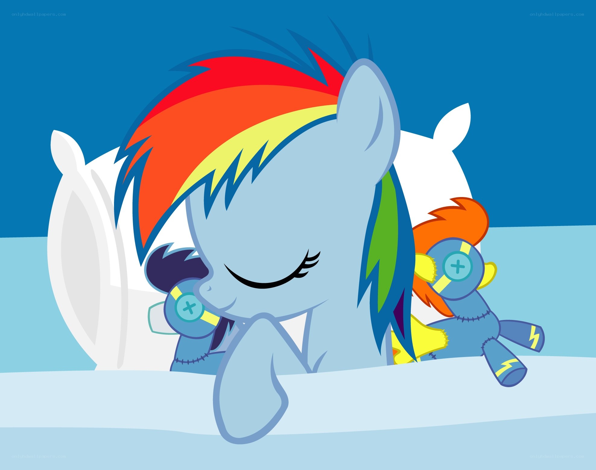 Rainbow Dash sleeping peacefully