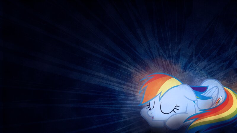 Rainbow Dash sleeping peacefully
