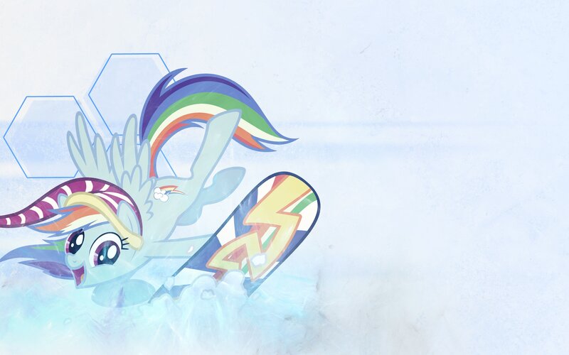 Rainbow Dash Snowboarding