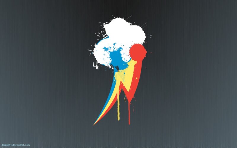 Rainbow Dash splatter art