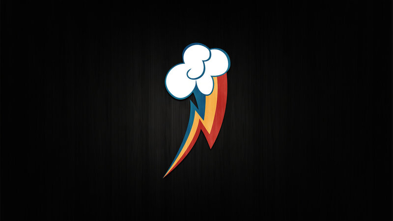 Rainbow Dash Symbol — Black, Dramatic