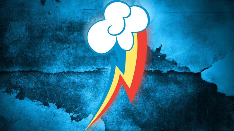 Rainbow Dash Symbol — Blue, Dramatic