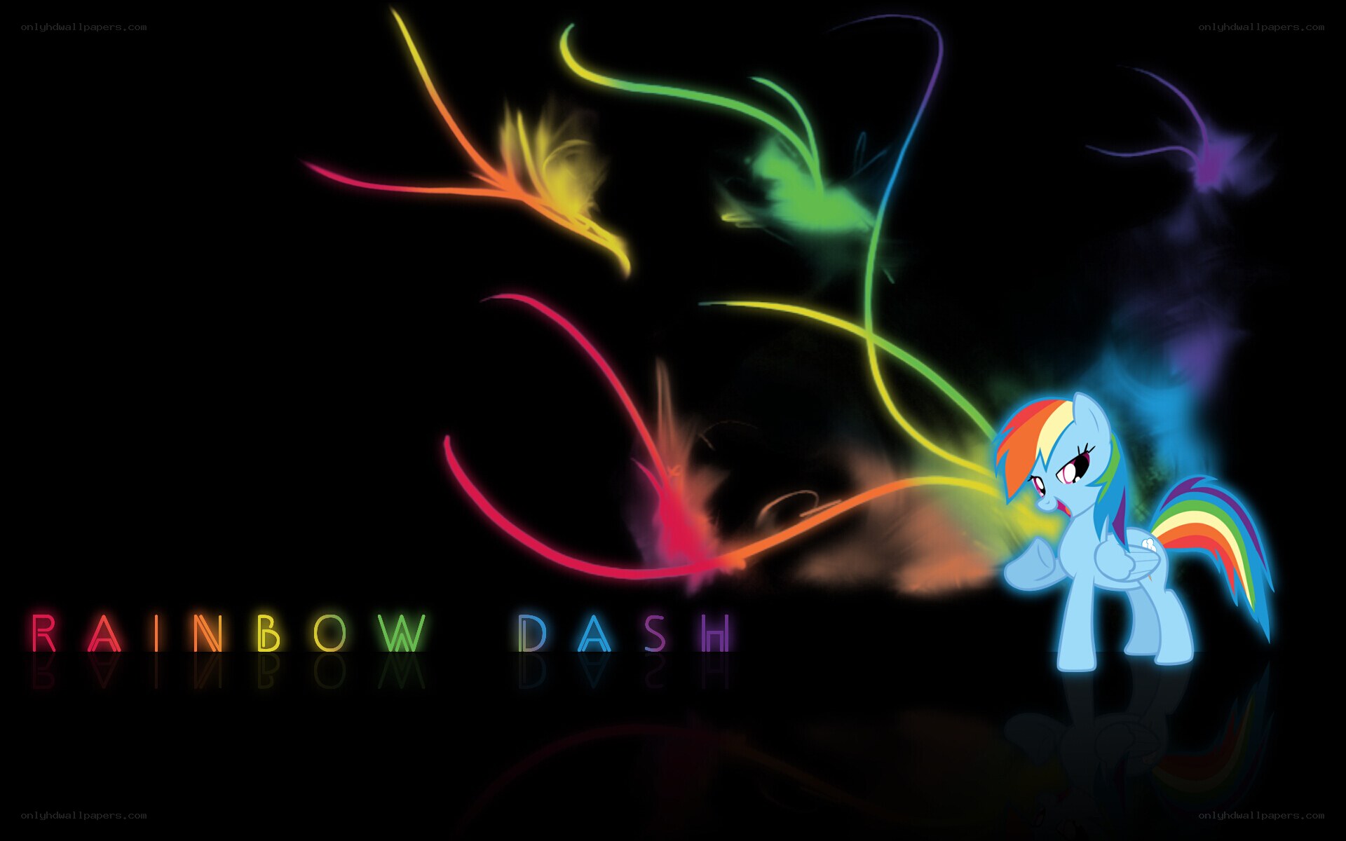 Rainbow Dash with colorful streaks