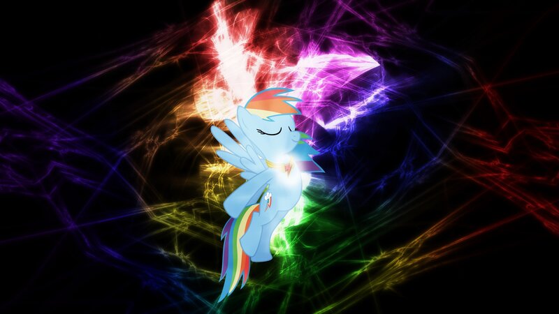Rainbow Dash with energy aura