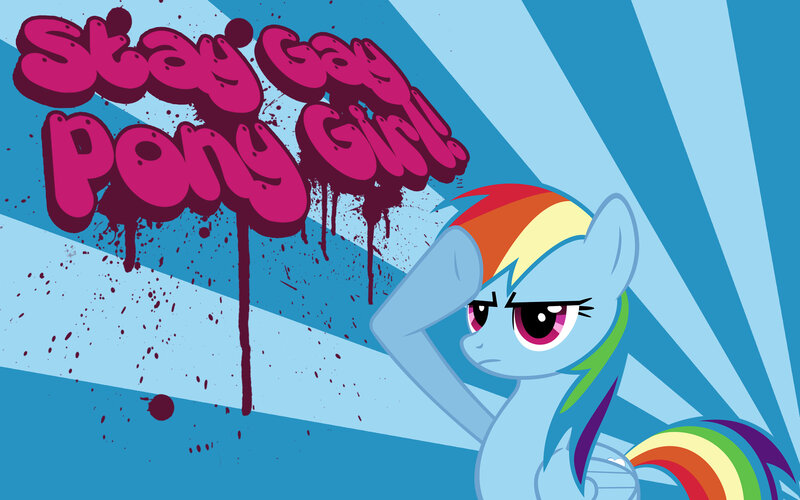 Rainbow Dash with graffiti