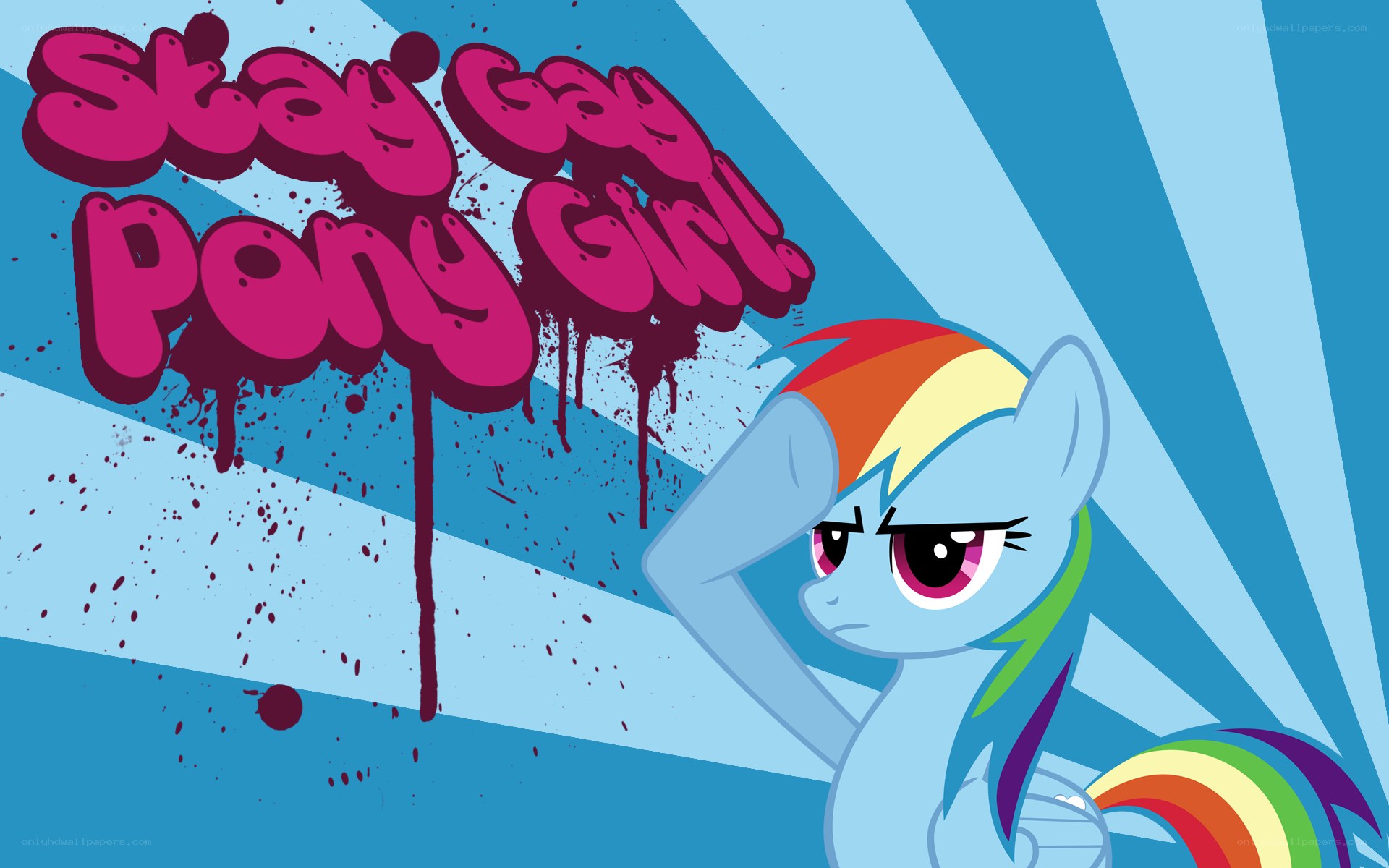 Rainbow Dash with graffiti