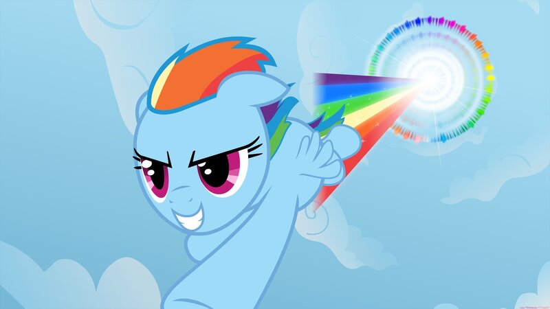 rainbow dash with rainbow beam