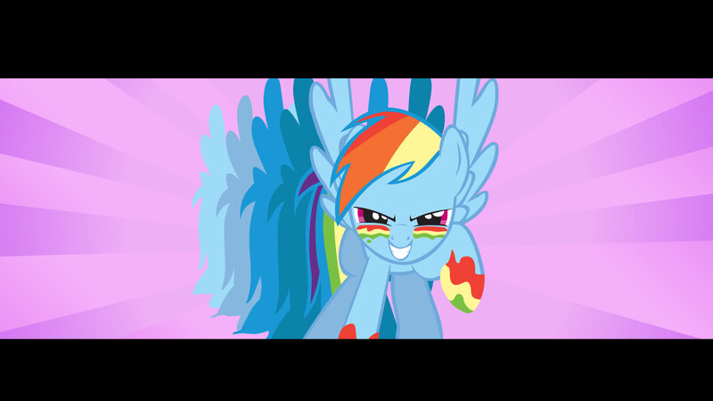 rainbow dash with rainbow face paint