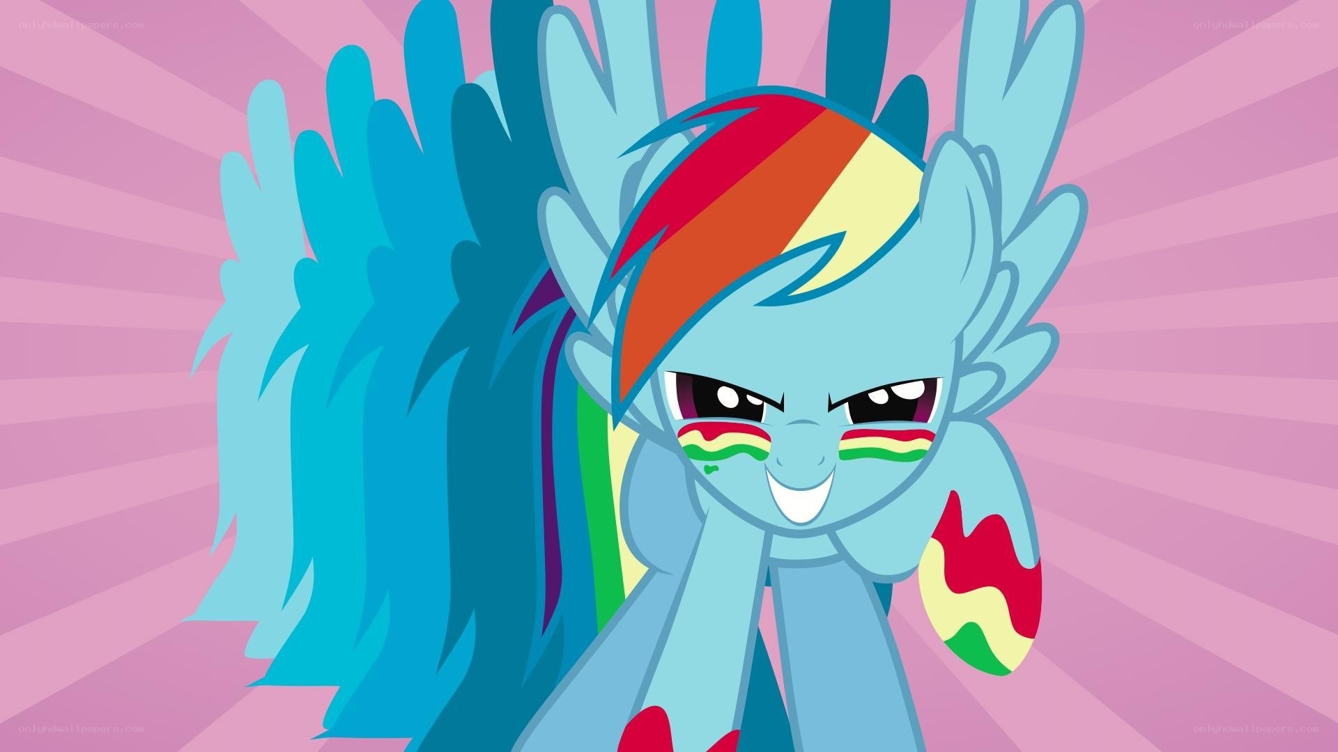Rainbow Dash with rainbow makeup