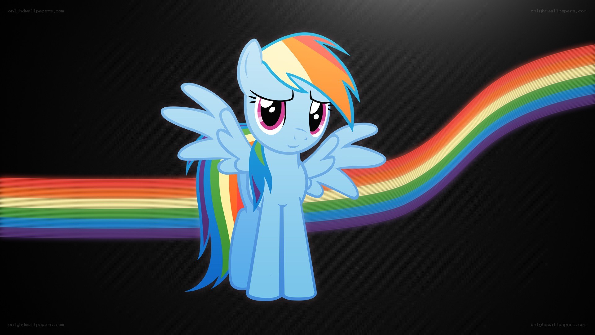 Rainbow Dash with rainbow trail