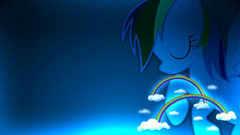 Rainbow Dash with rainbows