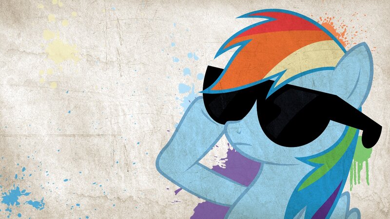 Rainbow Dash with sunglasses