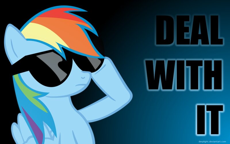 Rainbow Dash with sunglasses