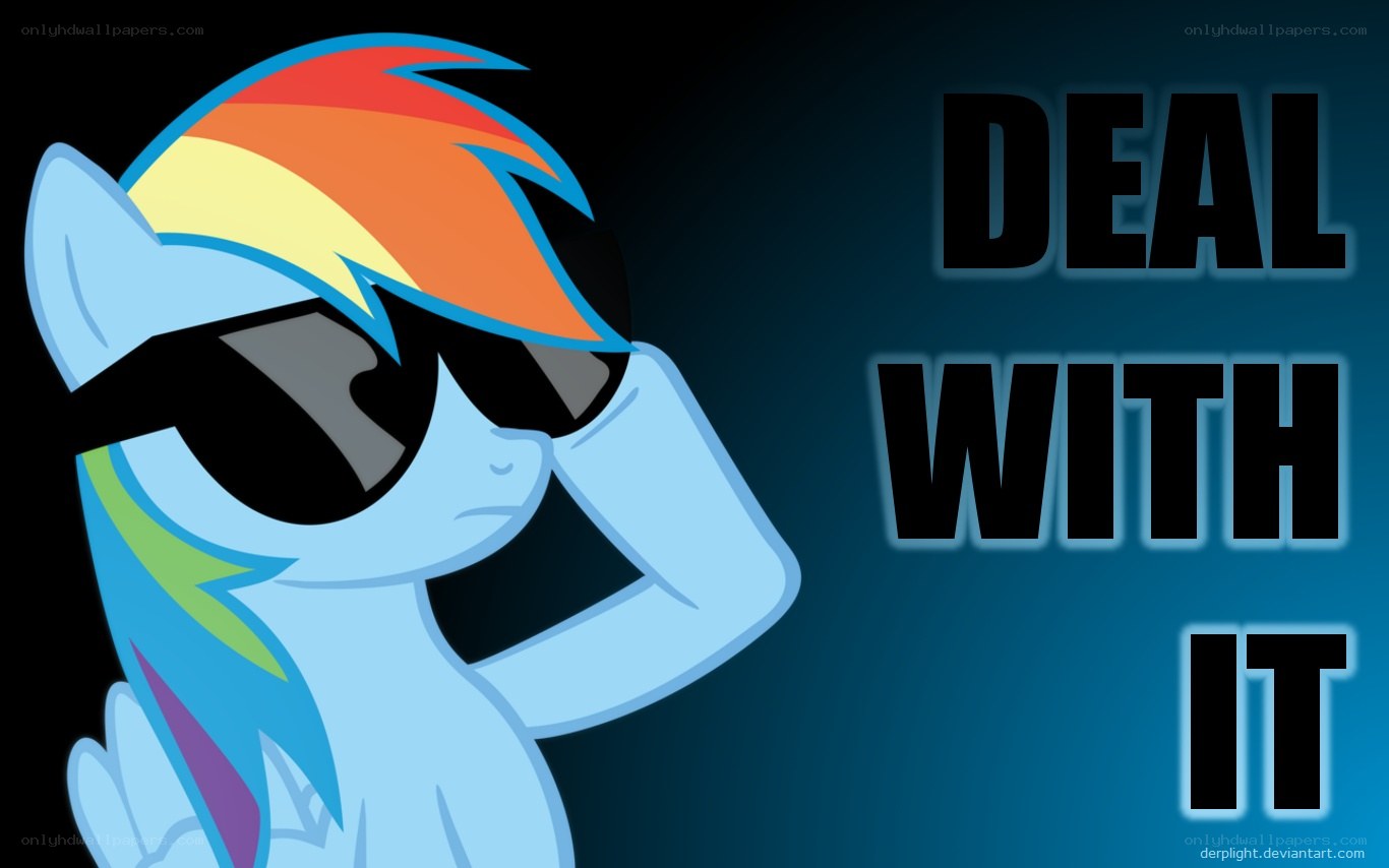 Rainbow Dash with sunglasses