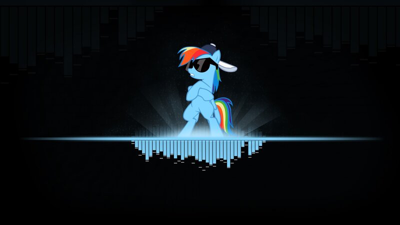 Rainbow Dash with sunglasses