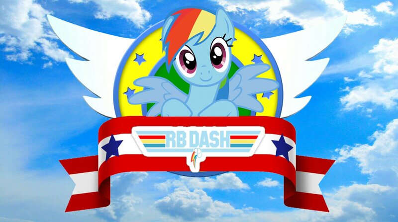 Rainbow Dash with Wings — Blue