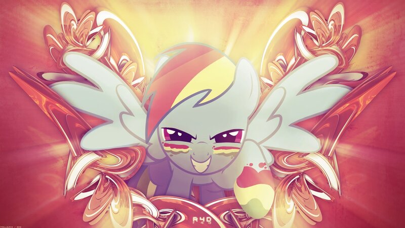 Rainbow Dash with Wings — Red, Dramatic