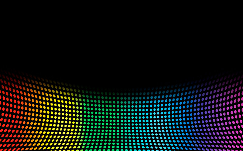 Rainbow Dot Pattern — Black