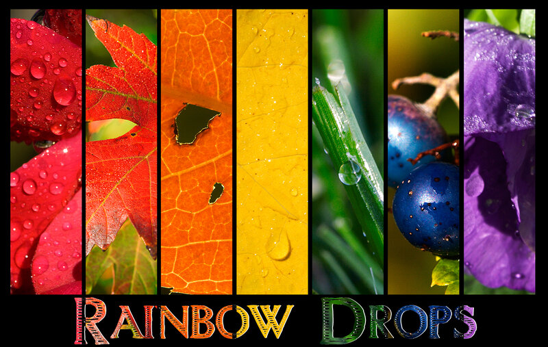 Rainbow Drops Collage