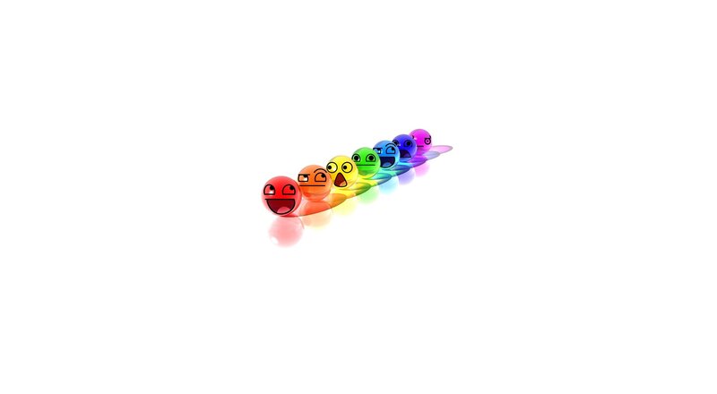 rainbow emoji chain