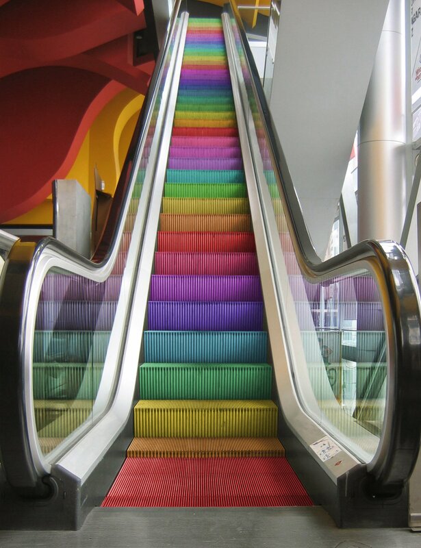 Rainbow escalator