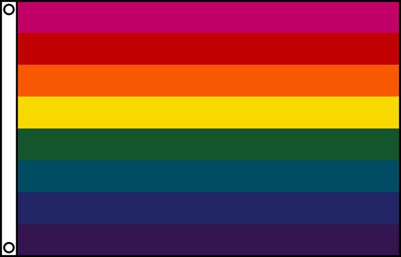 rainbow flag with ten stripes