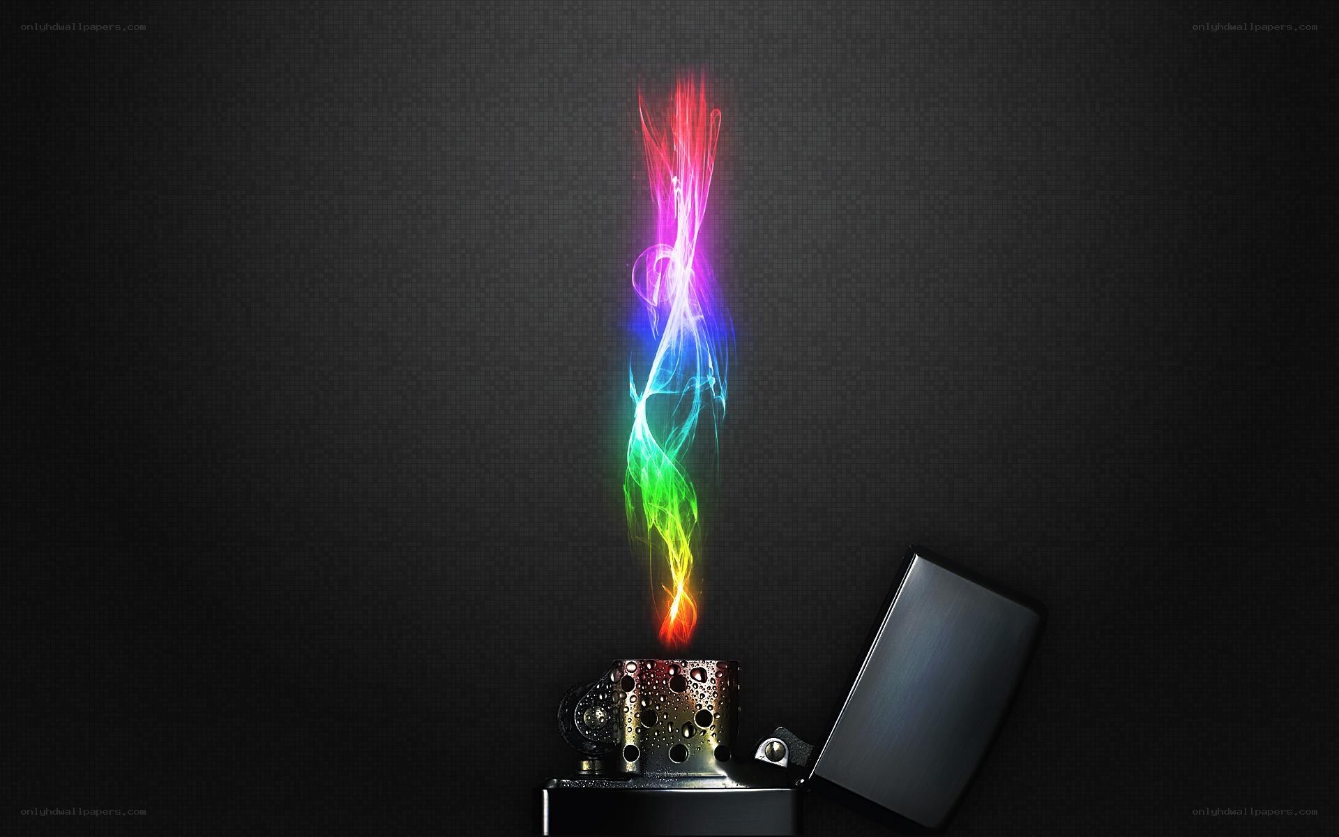 rainbow flame from lighter
