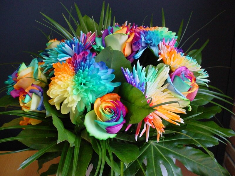 Rainbow Flower Bouquet — Vibrant