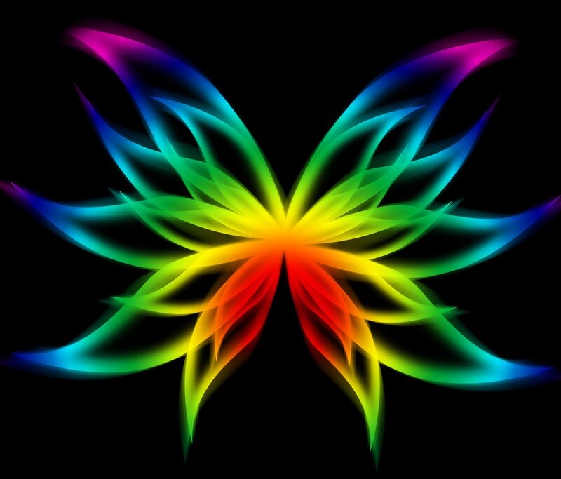 rainbow flower design