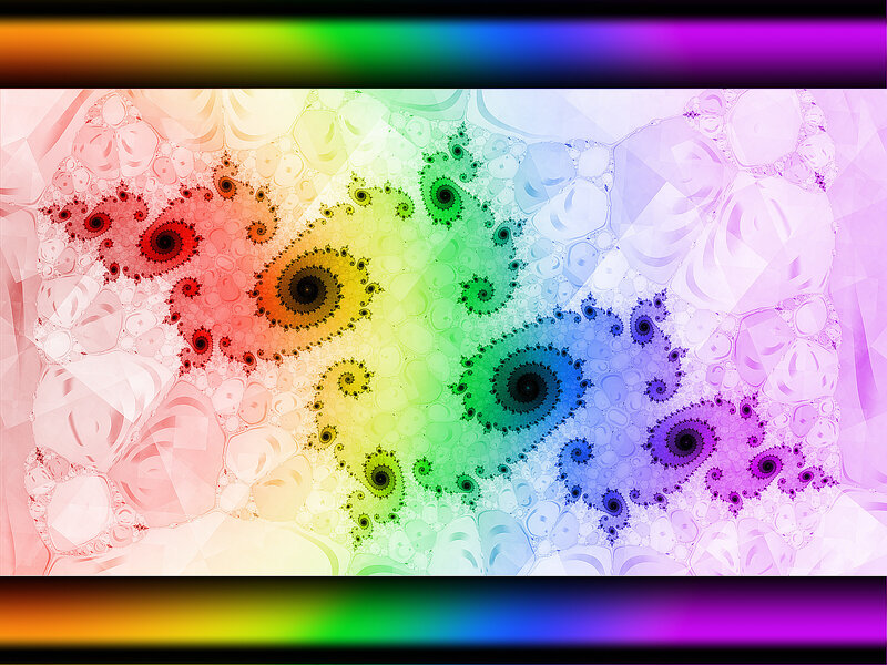 Rainbow fractal pattern