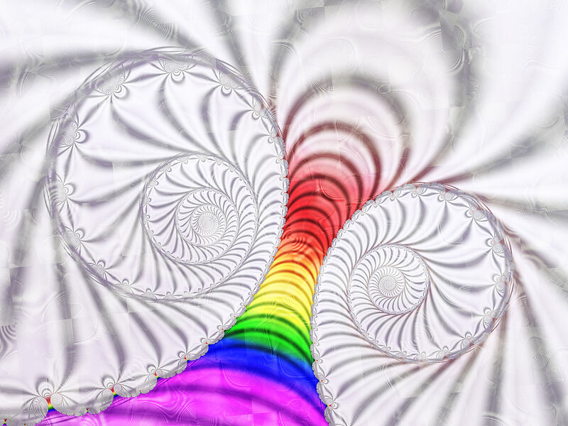 Rainbow Fractal Spirals