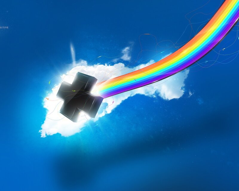 Rainbow from a cross
