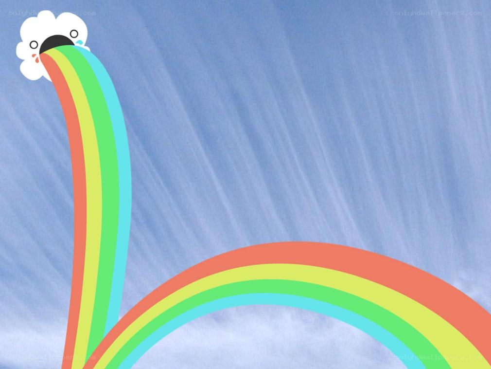 Rainbow from a crying cloud