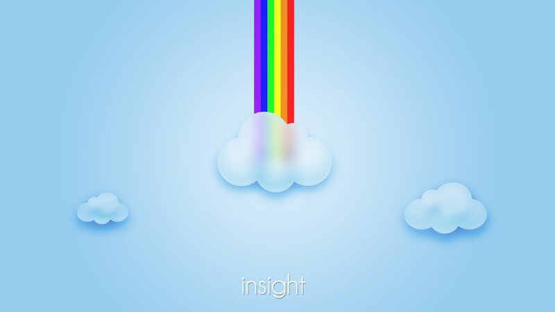 Rainbow from Cloud — Blue, Serene
