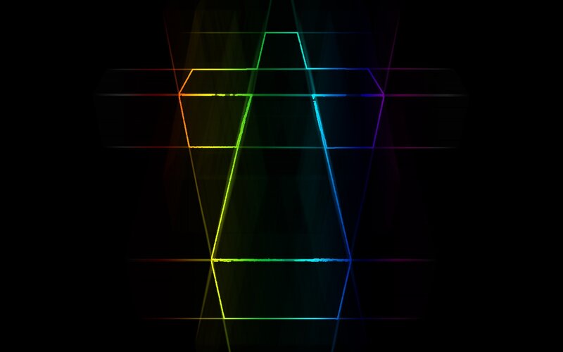 rainbow geometric lines