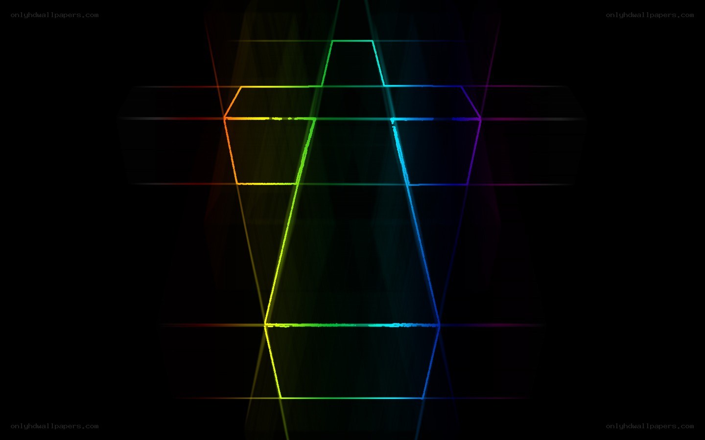 rainbow geometric lines