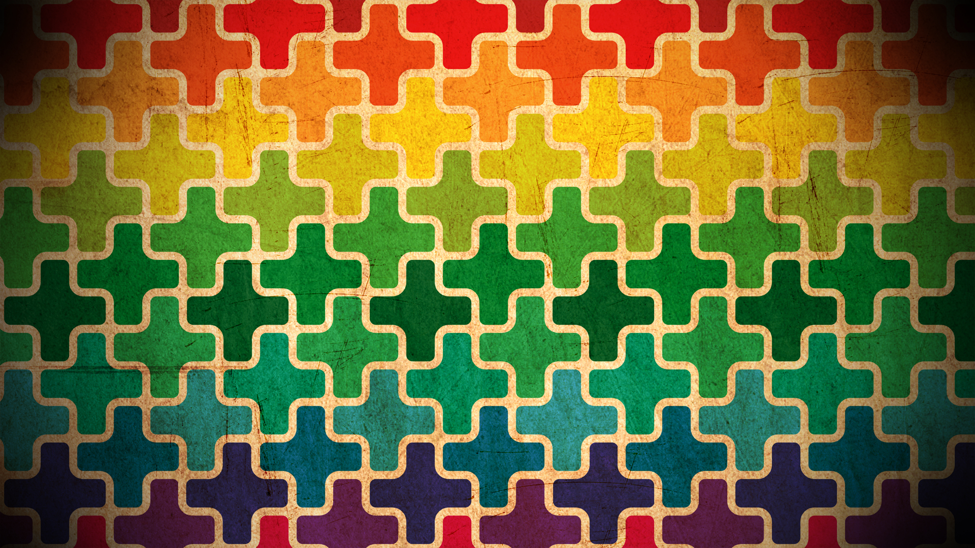 rainbow geometric pattern