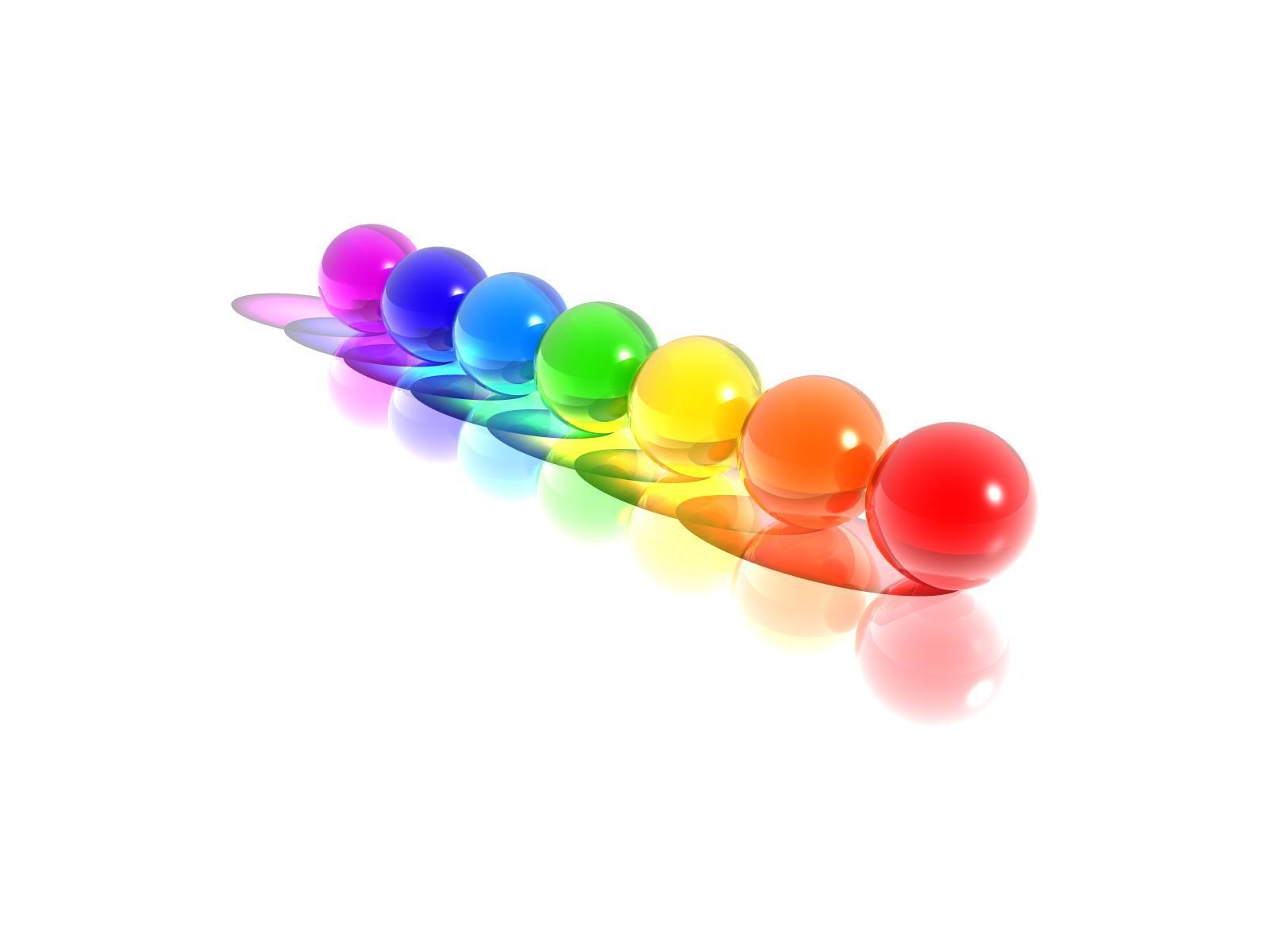 rainbow glass spheres