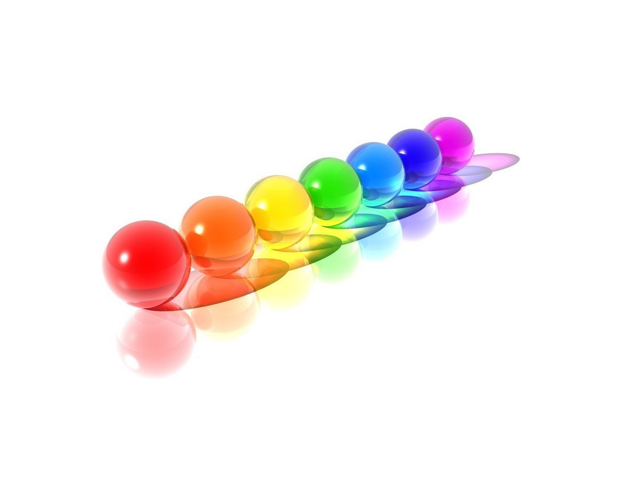rainbow glass spheres