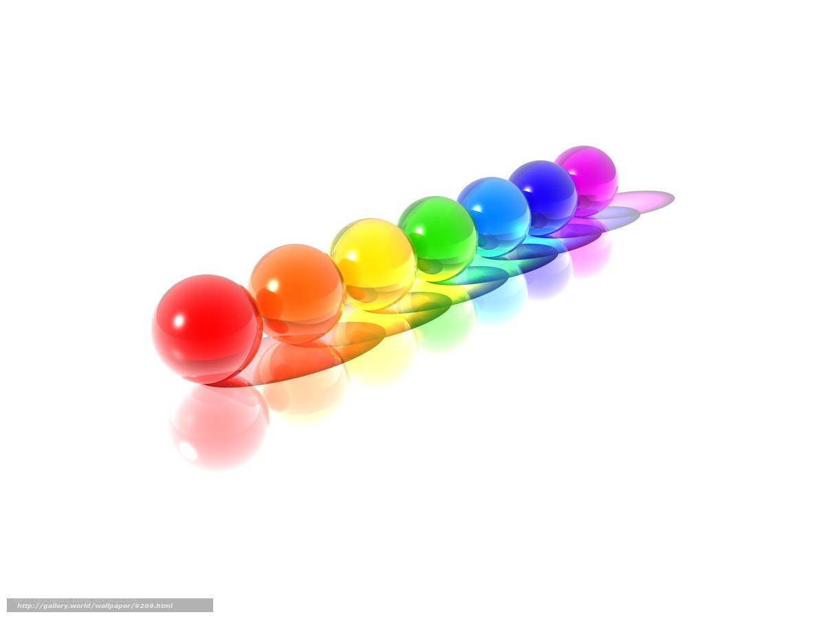 Rainbow glass spheres