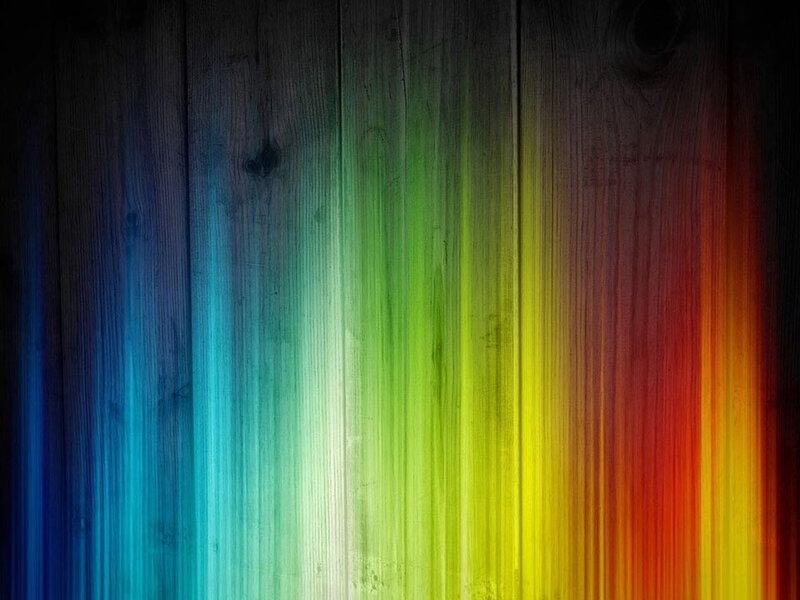 rainbow gradient on wood