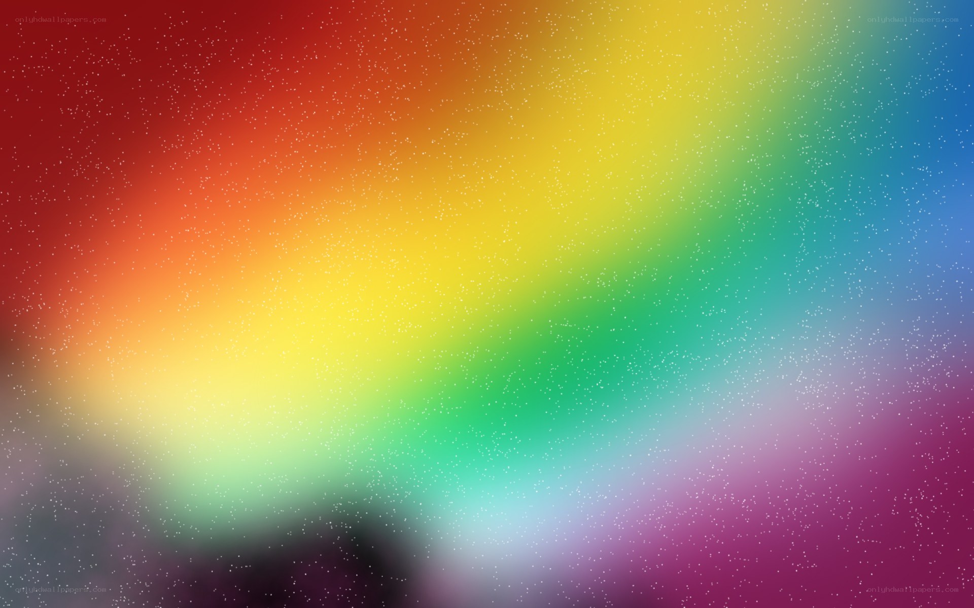 rainbow gradient with stars
