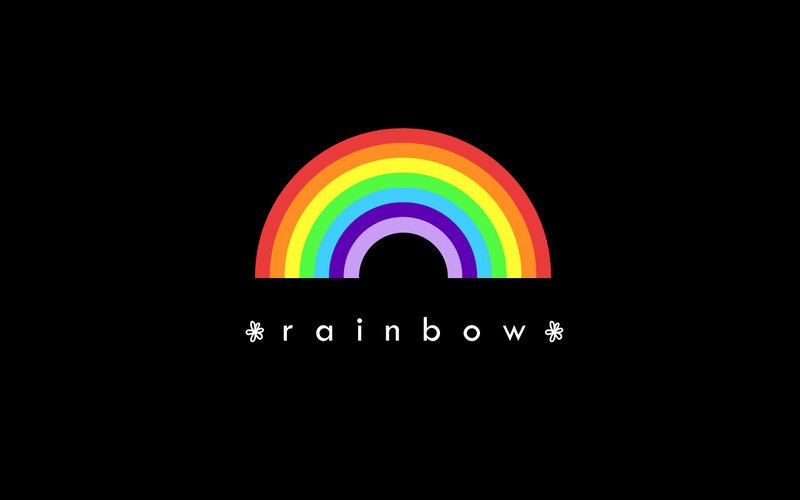 Rainbow Graphic — Black