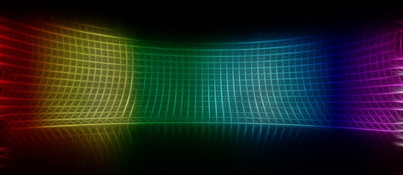 Rainbow Grid Pattern — Red