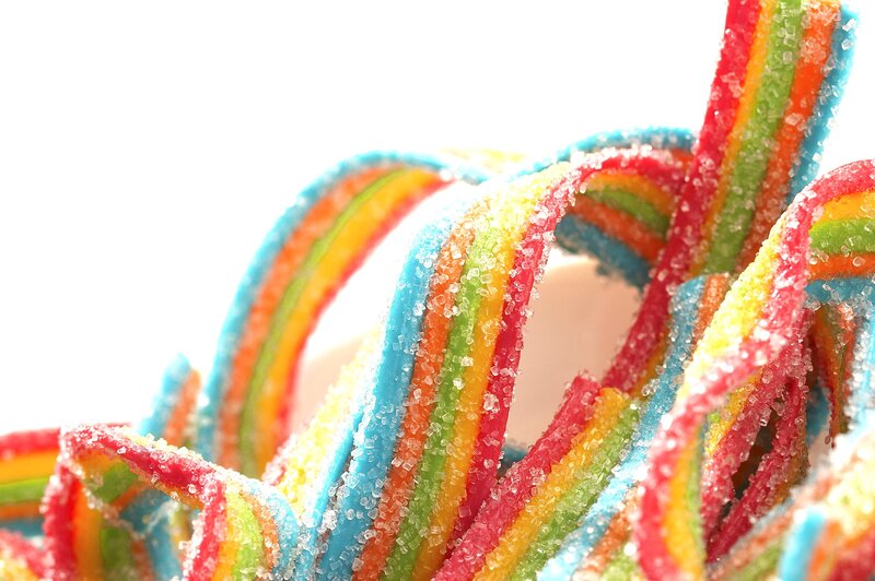 Rainbow Gummy Candy — Red, Bright, Photograph