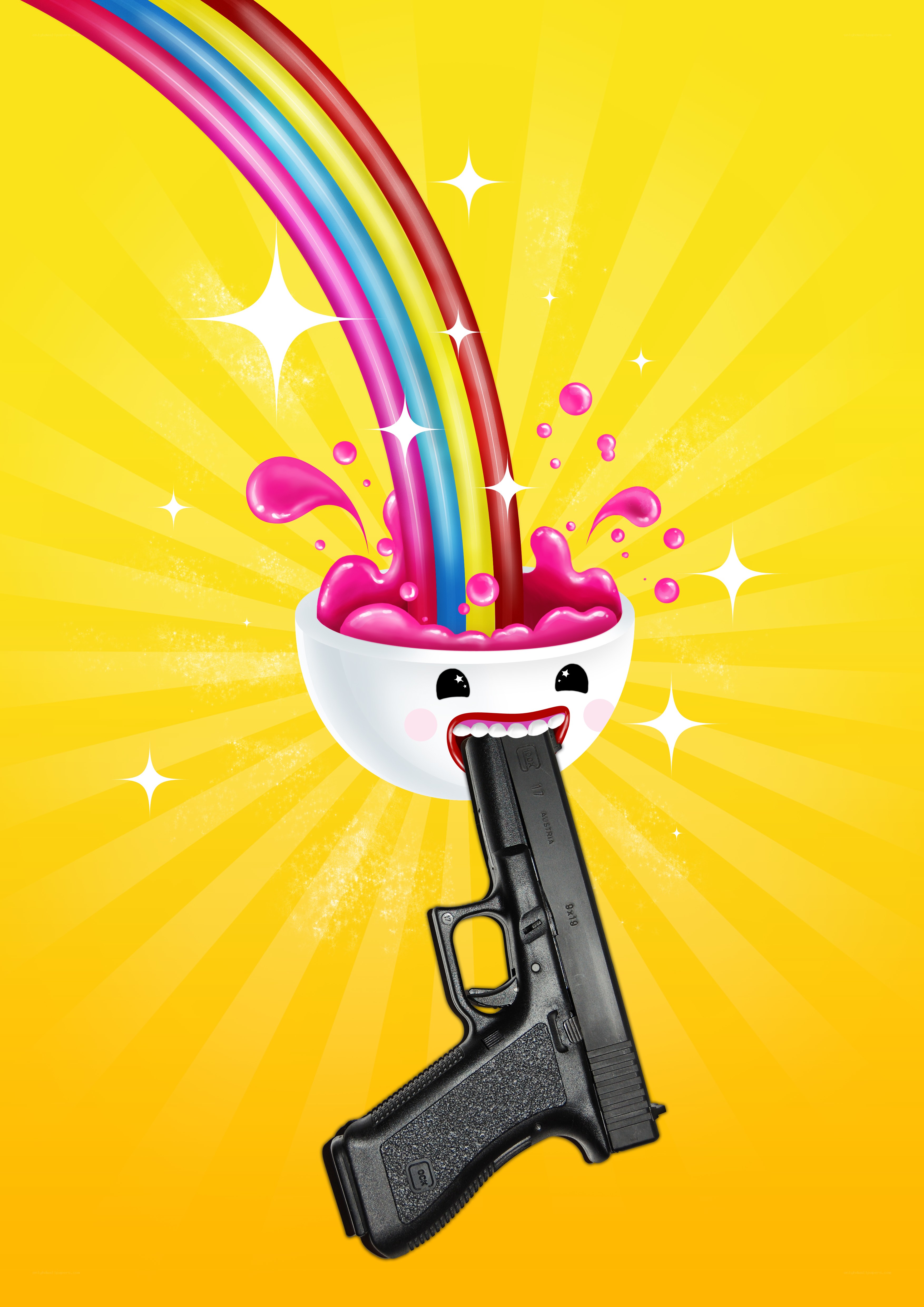 Rainbow gun bowl