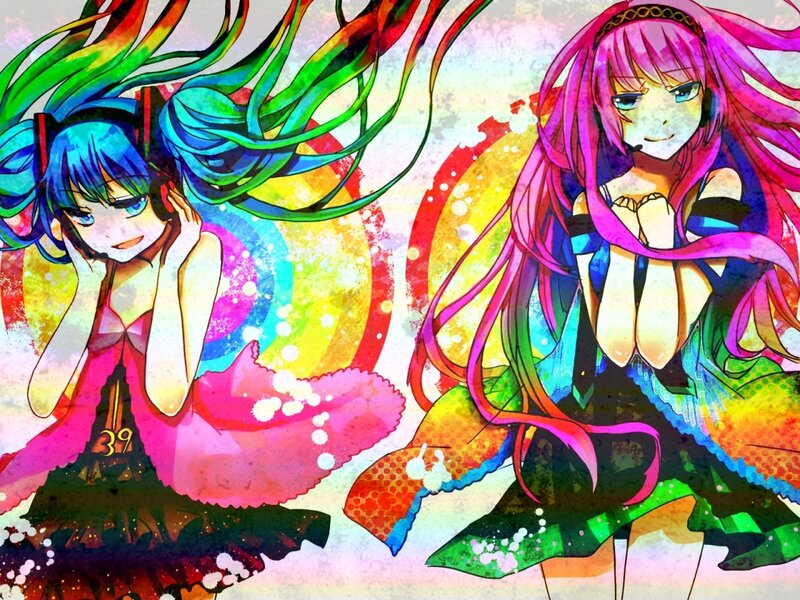 Rainbow-haired anime vocalists