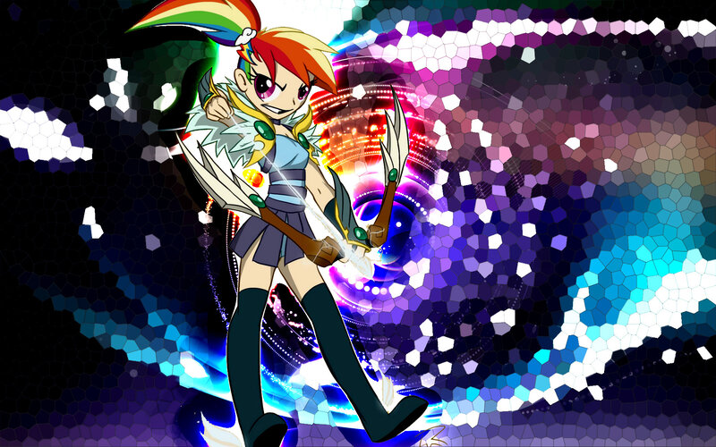 Rainbow-haired Character — Purple
