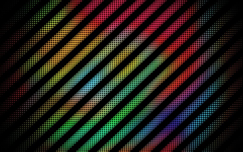rainbow halftone stripes