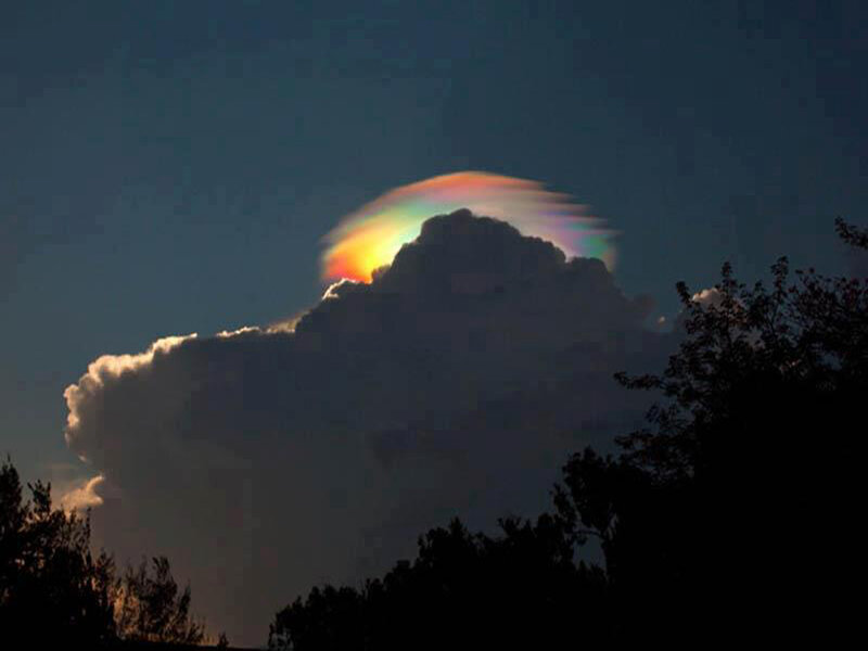 Rainbow Halo Around Cloud